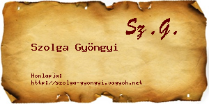 Szolga Gyöngyi névjegykártya