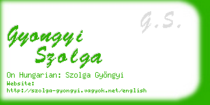 gyongyi szolga business card