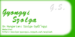 gyongyi szolga business card